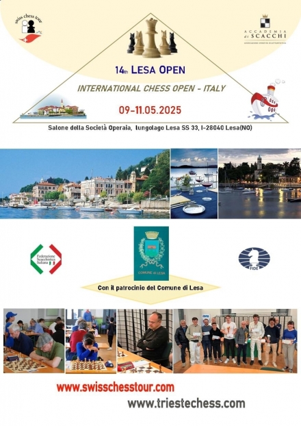 14° LESA LAGO MAGGIORE OPEN, 09-11.05 /2025 - Swiss CHess Tour