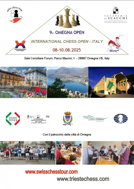 9° OMEGNA OPEN, 08-10.08.2025 - Swiss CHess Tour