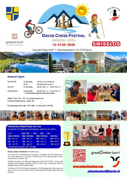 DAVOS CHESS FESTIVAL, 12-14.06.2026 - Swiss CHess Tour